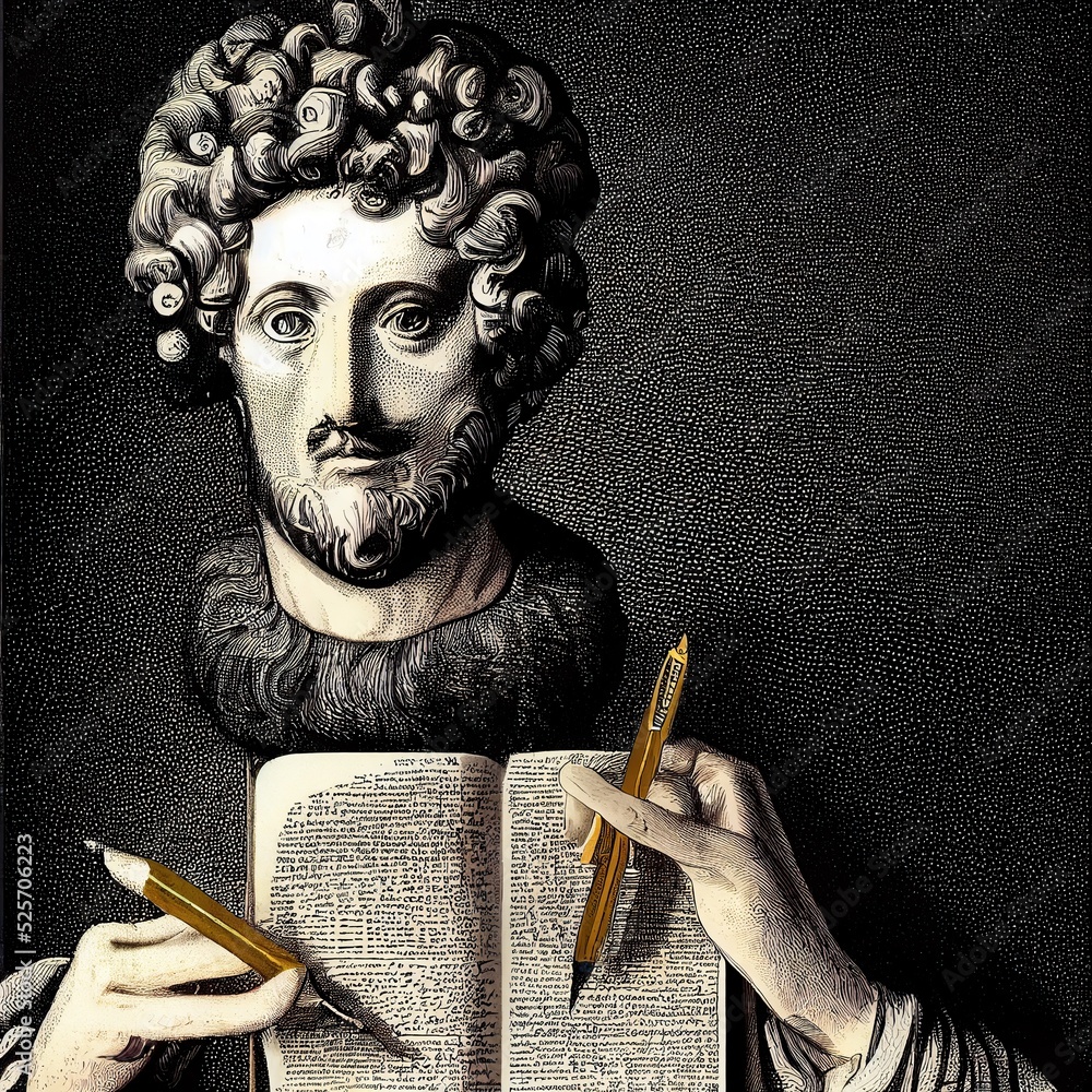 Marcus Aurelius Creating Meditations - Roman emperor and stoic ...