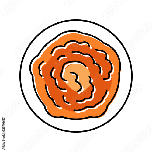 pumpkin puree color icon vector illustration