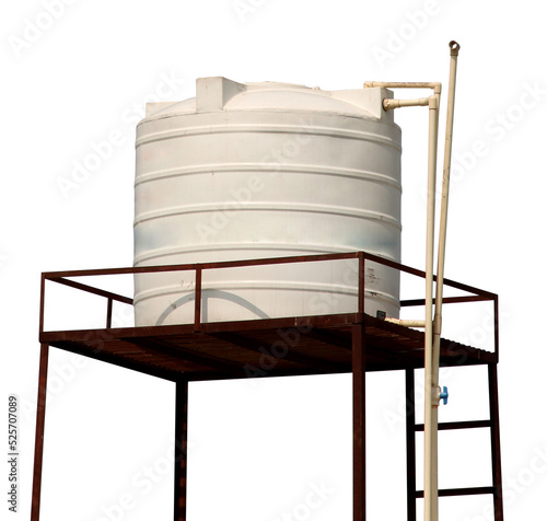 Fotografija Plastic Water Tank on Village House Rooftop, Karnataka