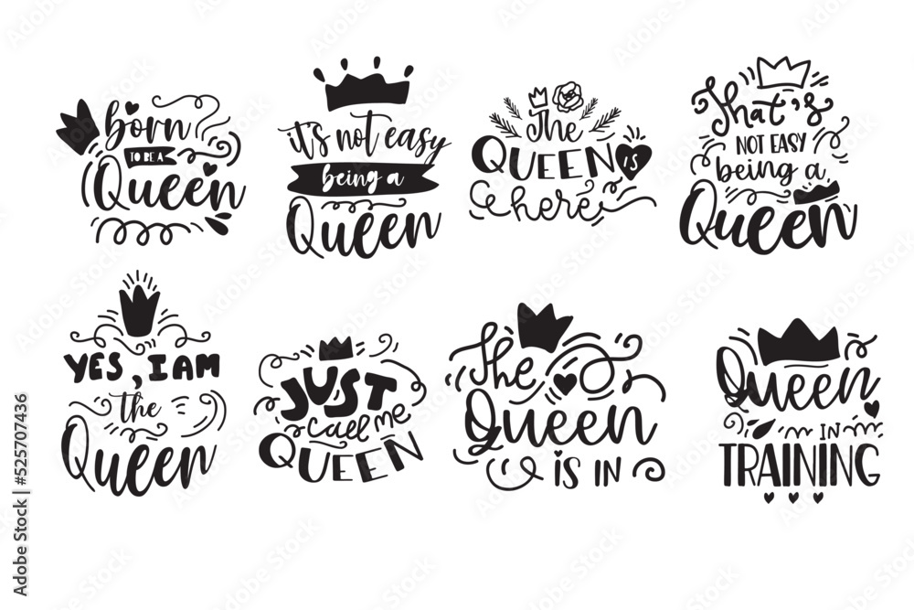 Queen hand lettering illustration for your design