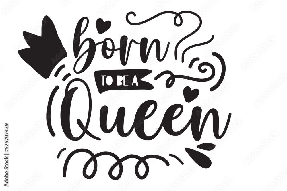 Fototapeta premium Queen hand lettering illustration for your design