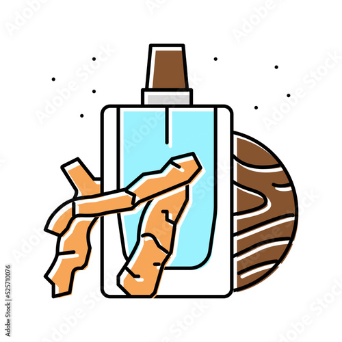 woody notes perfume color icon vector illustration