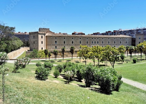 Aljaferia Palace and park in the city of Zaragoza