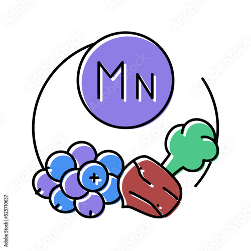 mn vitamin color icon vector illustration