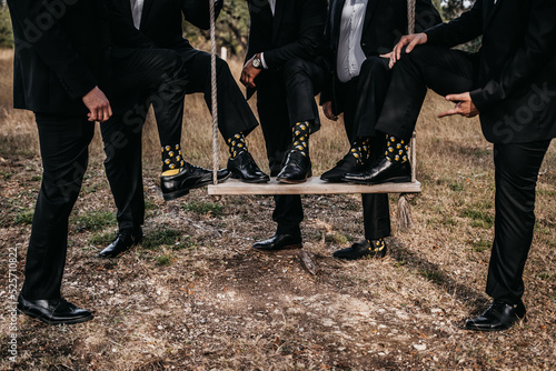 Grooms and their socks