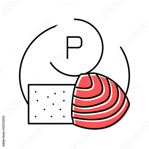 p vitamin color icon vector illustration