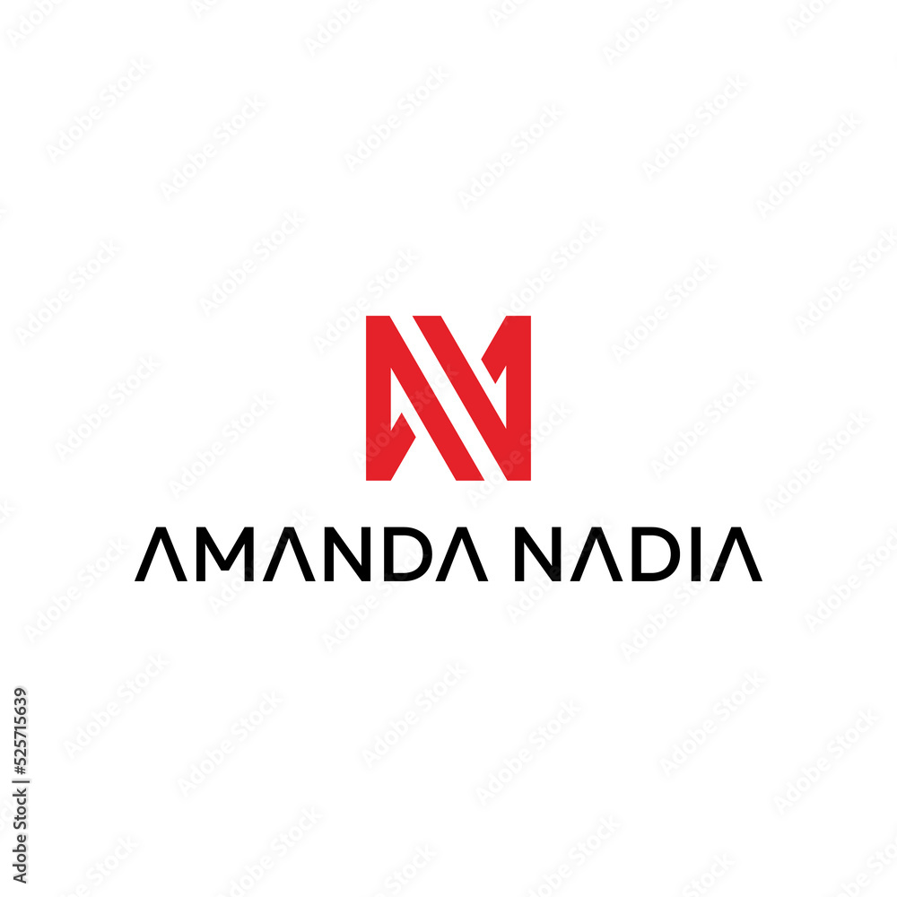 monogram letter AN logo design monogram letter AN logo design