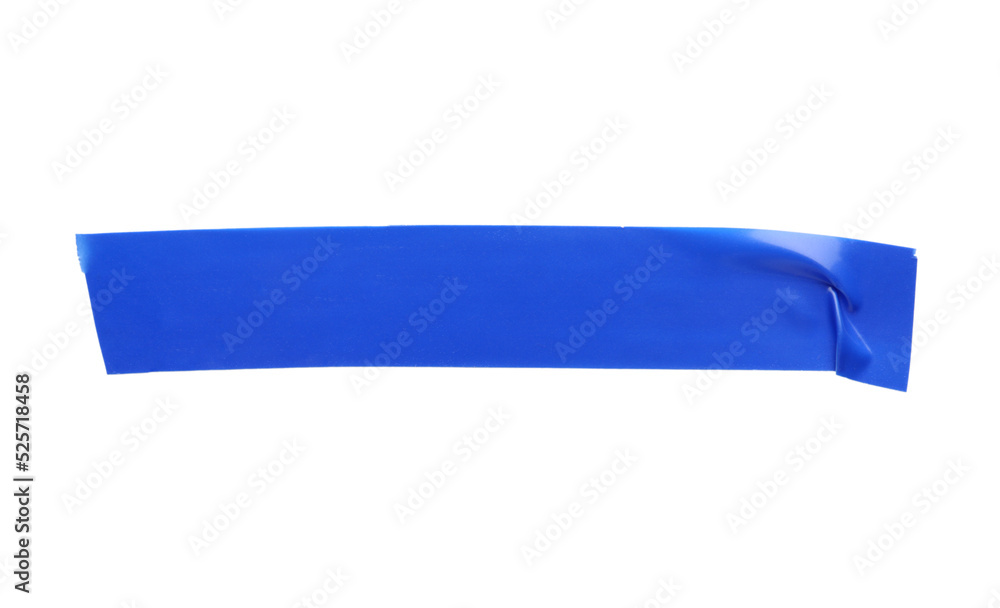 Piece of blue insulating tape isolated on white, top view Piece of blue insulating tape isolated on white, top view