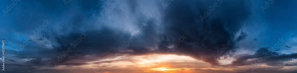 View of Cloudscape during a colorful sunset or sunrise. Taken in Utah, USA. Nature Background