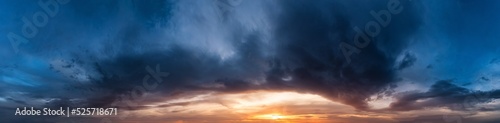 View of Cloudscape during a colorful sunset or sunrise. Taken in Utah, USA. Nature Background