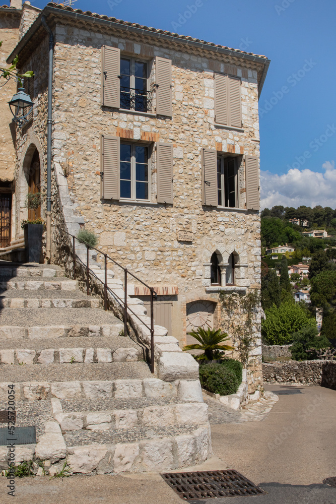 France European Italy Village Stonework Vines Summer 