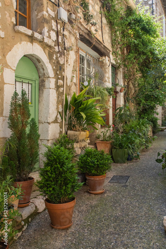 France European Italy Village Stonework Vines Summer  © James