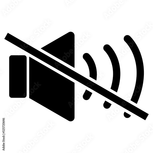 Mute button icon isolated on white background, no sound, sound off icon, speaker volume icon, vector illustration