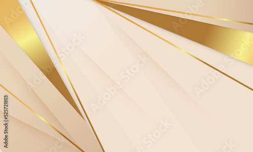 Modern background brown and beige color with golden luxury lines