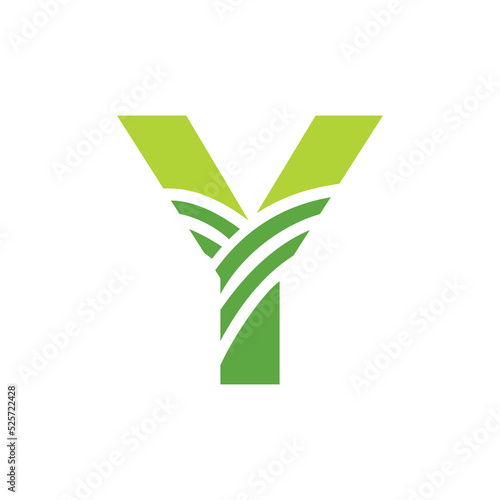 Letter Y Agriculture Logo. Agro Farm Logo Based on Alphabet for Bakery, Bread, Cake, Cafe, Pastry, Home Industries Business Identity