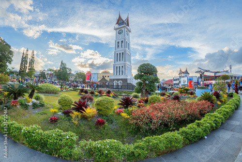 Clock Tower Monument, a heritage and landmark in West Sumatra, Indonesia 