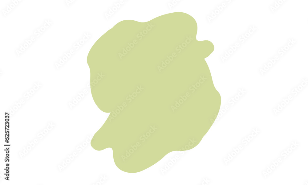 olive green blobs abstract