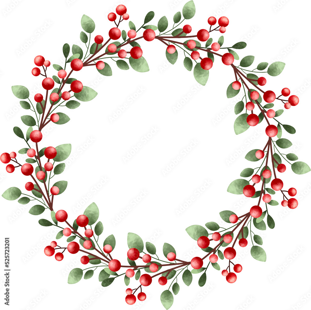 Christmas wreath illustration Christmas wreath illustration