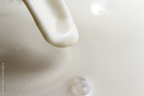 Close up of pouring milk