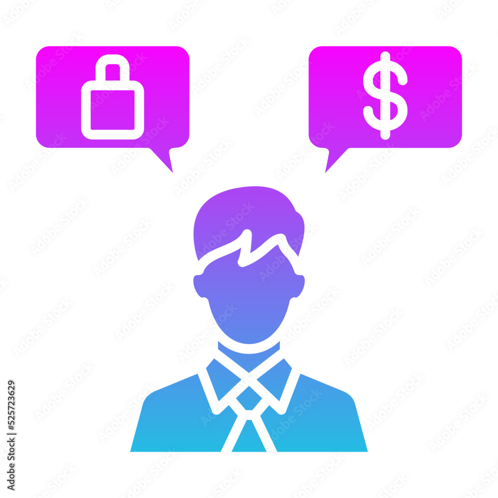 Consumer Behavior Glyph Gradient Icon Consumer Behavior Glyph Gradient Icon