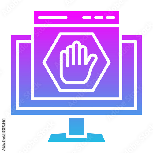 Ad Blocker Glyph Gradient Icon