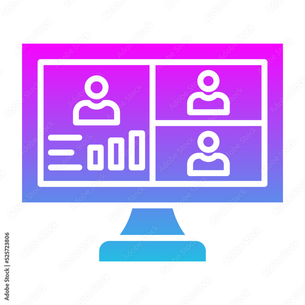 Conference Glyph Gradient Icon Conference Glyph Gradient Icon