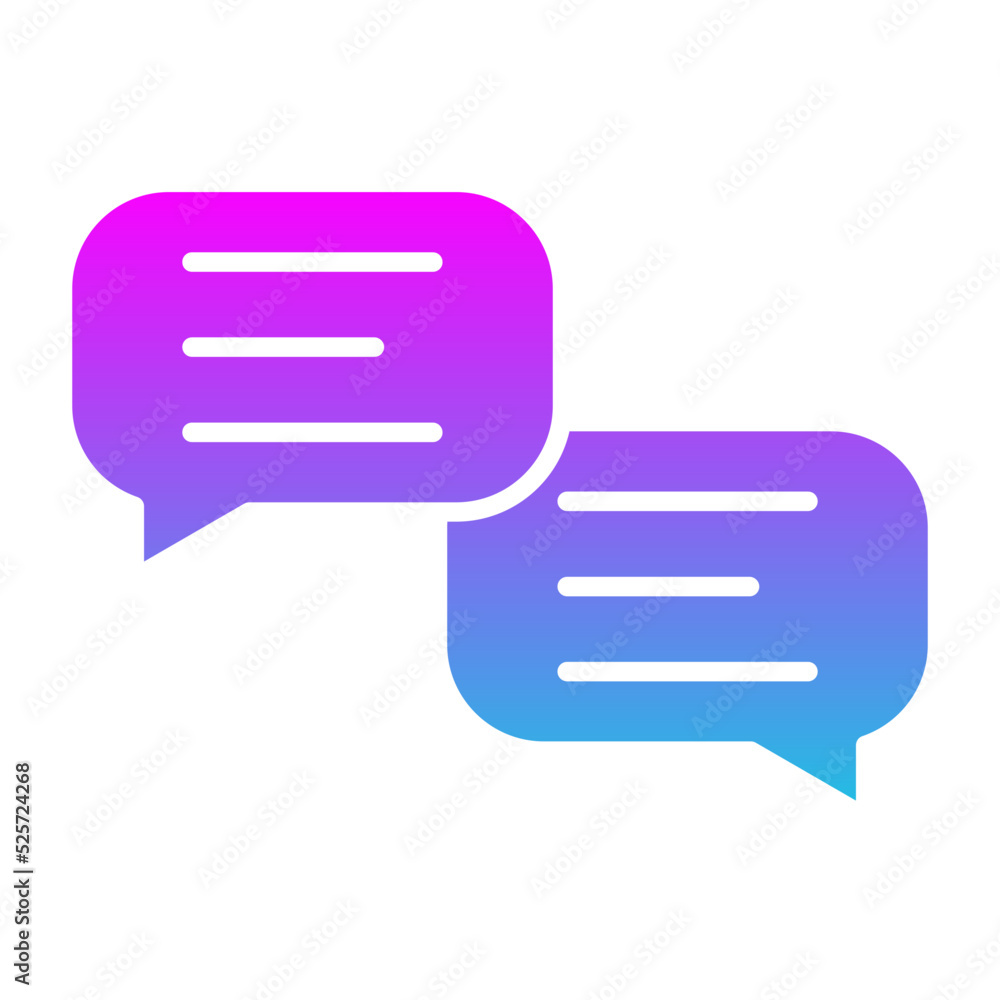 Chat Glyph Gradient Icon Chat Glyph Gradient Icon