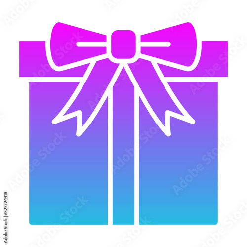 Gift Box Glyph Gradient Icon