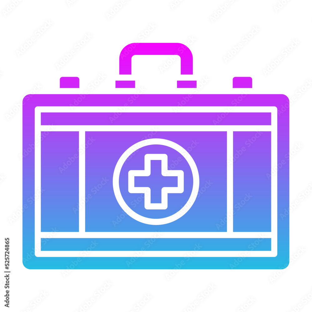 Obraz premium First Aid Kit Glyph Gradient Icon