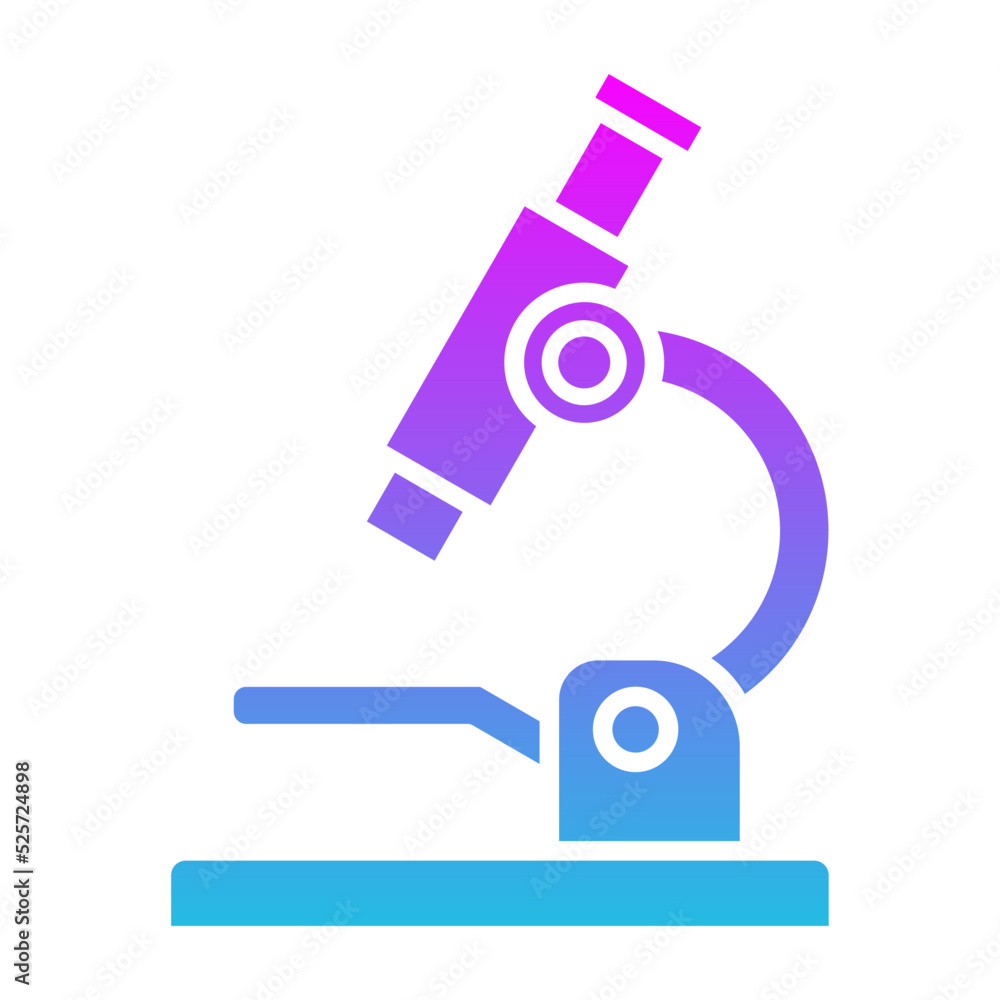 Microscope Glyph Gradient Icon Microscope Glyph Gradient Icon
