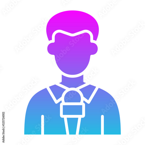 Journalist Glyph Gradient Icon