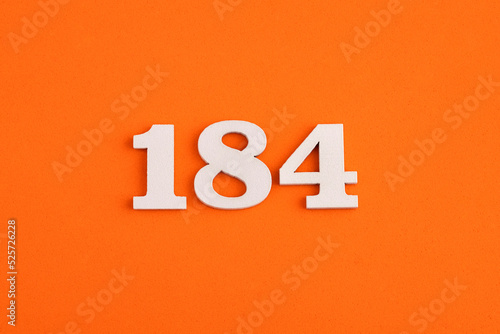 Number 184 - On orange foam rubber background