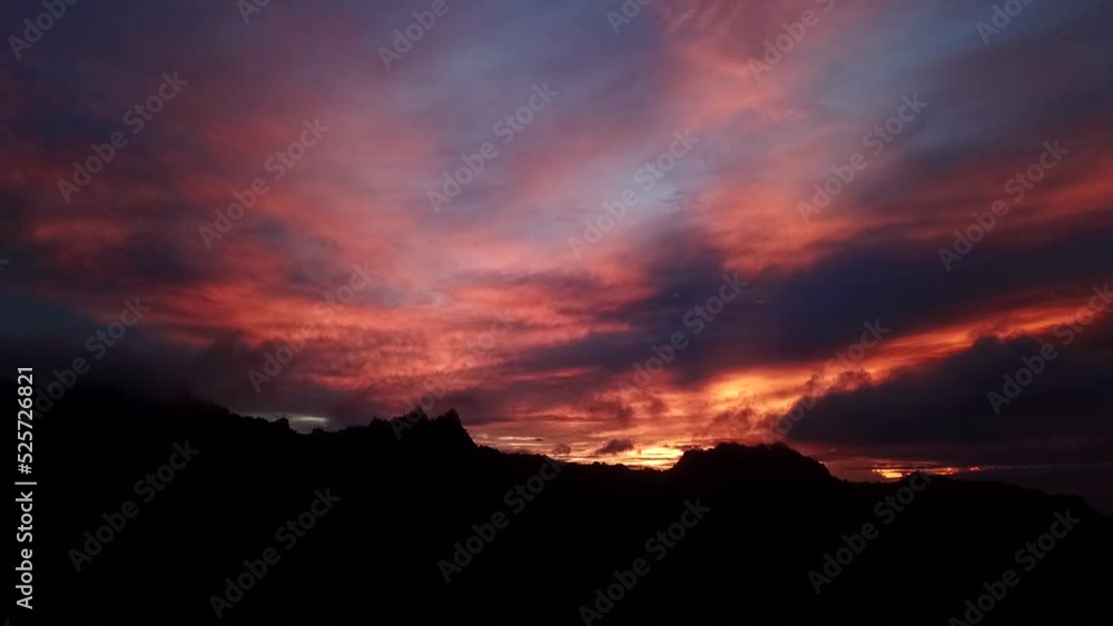 Sunset to Sleeping lady in Kosrae, Micronesia(Federated States of Micronesia) Sunset to Sleeping lady in Kosrae, Micronesia(Federated States of Micronesia)