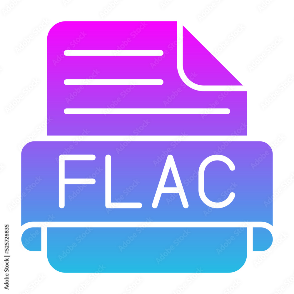 Flac Glyph Gradient Icon