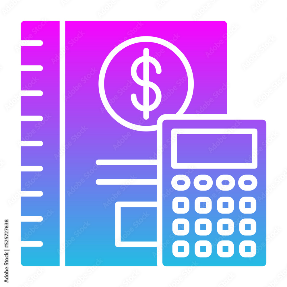 Journal Glyph Gradient Icon Journal Glyph Gradient Icon