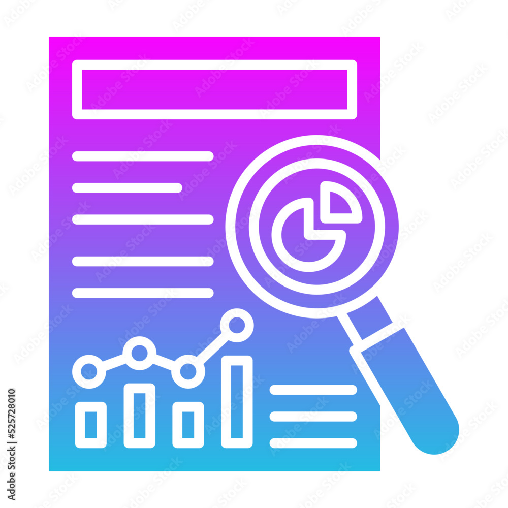 Research Glyph Gradient Icon Research Glyph Gradient Icon