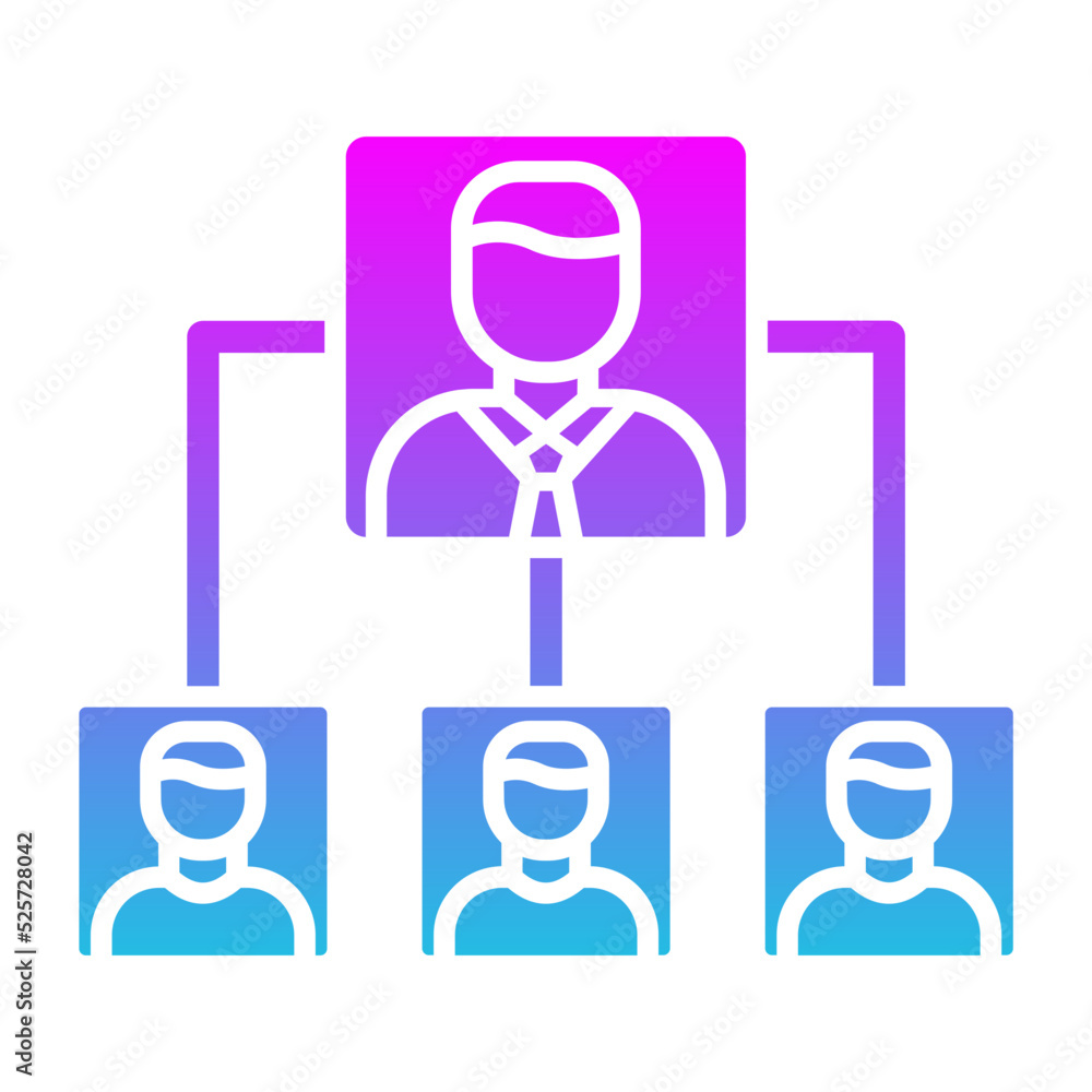 Organization Structure Glyph Gradient Icon Organization Structure Glyph Gradient Icon