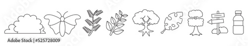 Jungle icons set