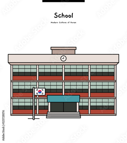 It is a general elementary school building in Korea.	