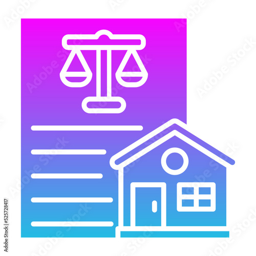 Property Law Glyph Gradient Icon