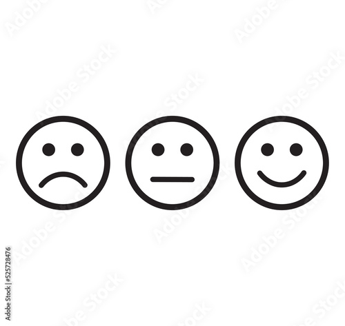 Smiley icon isolated vector.