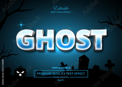 GHOST EDITABLE VECTOR TEXT EFFECT