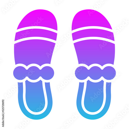 Slippers Glyph Gradient Icon