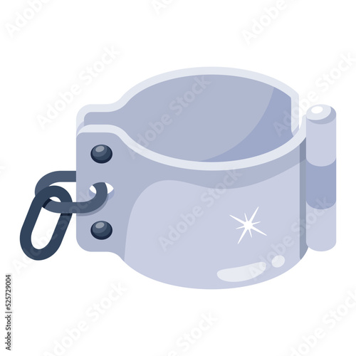 Icon of a shackle flat design