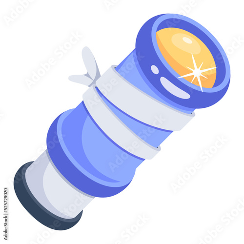 Monocular device editable flat icon
