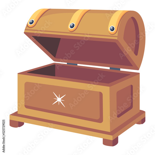 A gold chest flat icon download