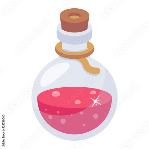 A magic potion bottle flat icon download