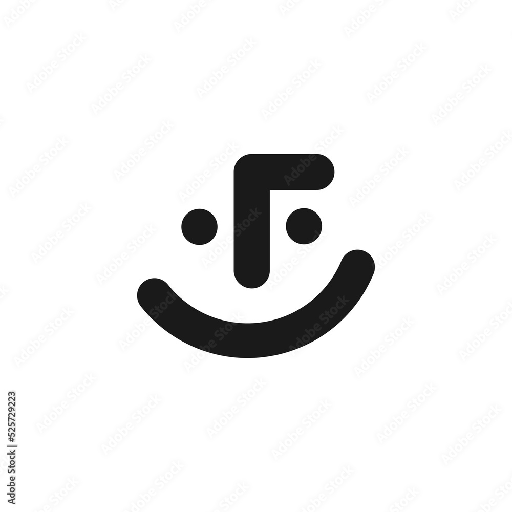 simple smile face logo vector stock illustration simple smile face logo vector stock illustration