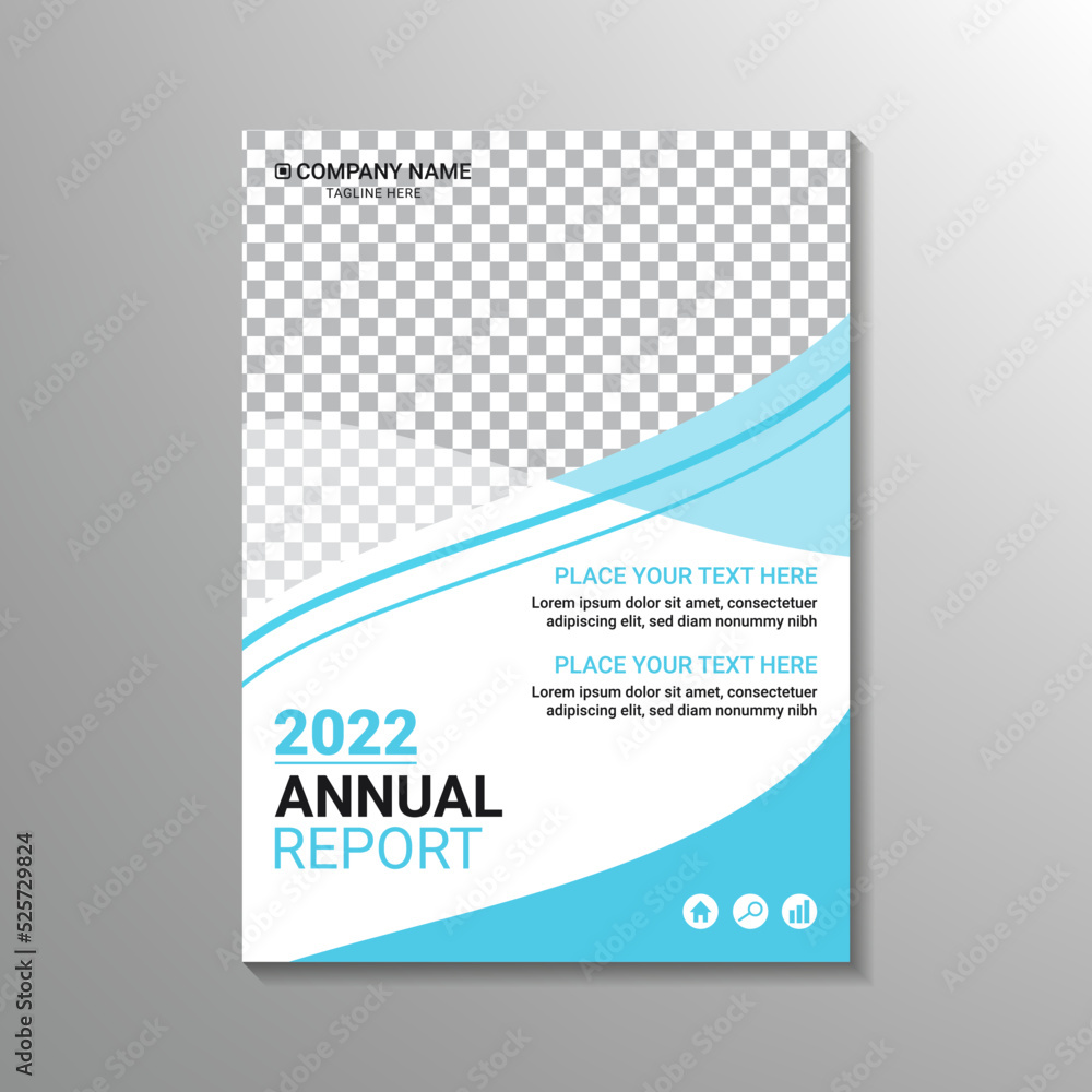 Fototapeta premium abstract blue annual report design template