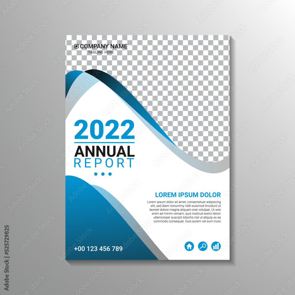 abstract blue wave annual report business design template abstract blue wave annual report business design template